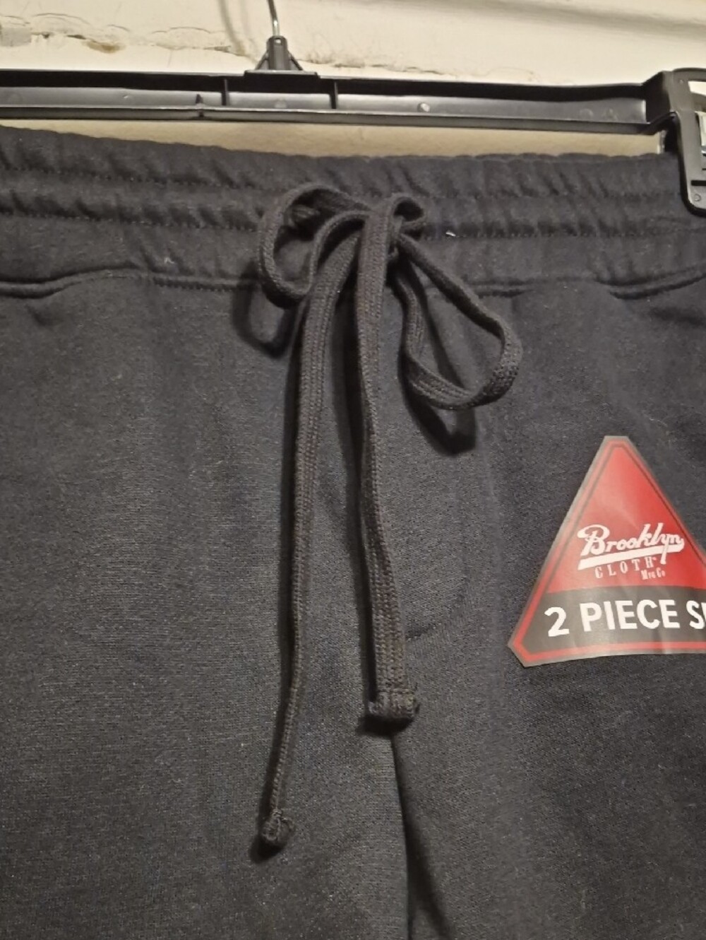 Brooklyn Cloth Black Knit Shorts with Label Detail Size S